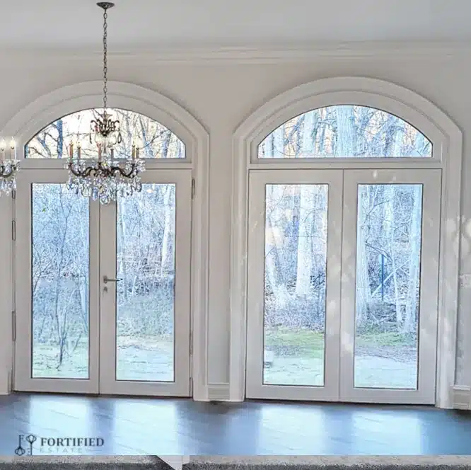 ornate armored windows