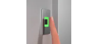 Fingerprint scanner unlocks panic room door
